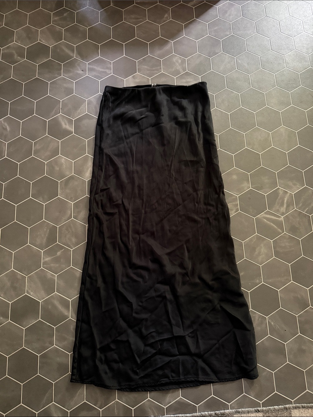 Anthropologie Sleek Black Maxi Skirt